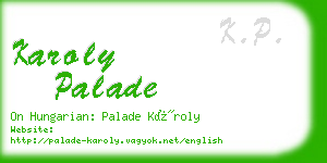 karoly palade business card